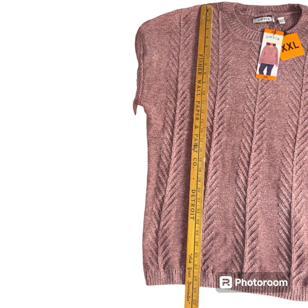 Orvis Women's Crew Neck Long Sleeve Chenille Sweatshirt Misty Rose Size XXL NWT - Picture 5 of 11